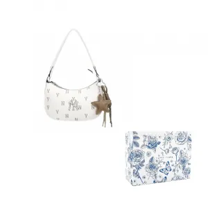 Портативная наплечная сумка Regular женская бежевая MLB, хаки Pearl Rhythm