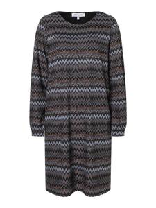 Платье-рубашка свободного кроя с узором из люрекса с узором зигзаг More & More