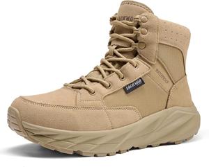 Женские тактические боевые ботинки для походов с высотой 20 см, водонепроницаемые военные ботинки, легкие военные ботинки, противоскользящие с поддержкой голеностопа, ботинки для женщин Lackwar, Tan