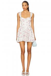 Мини-платье August от For Love & Lemons, white