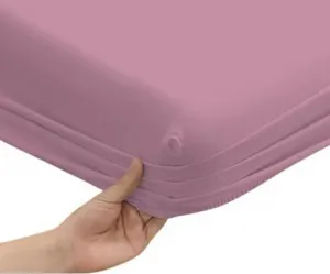 Простыня на резинке джерси 140x200 Пудрово-розовая Cotton World