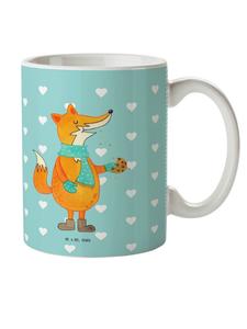 Детская кружка лиса бисквит без слов в бирюзовой пастели Mr. & Mrs. Panda