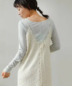 Платье-комбинация с вышитыми цветами