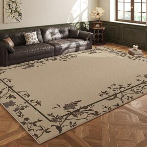 Budis Ковер 200х300 см для гостиной/спальни, светлый люкс, waterproof, stain-resistant, easy-care, thickened no-maintenance brushed velvet