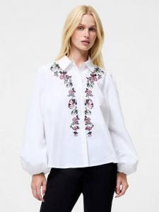 Хлопковая рубашка Cambria Ellie с вышивкой и рукавами-фонариками French Connection