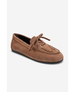 Женские кожаные лоферы Lorven на шнуровке Forever & Always Shoes, Cognac suede leather