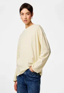 Топ с длинными рукавами pcsadi Pieces, Bright White/Vanilla