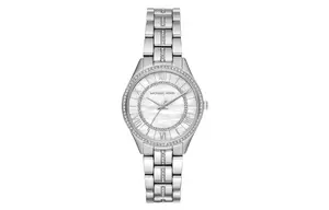 Часы LAURYN Collection Cole с кварцевым механизмом, серебристый циферблат, женские, MK3900 MICHAEL KORS, серебряный Strap MK3900
