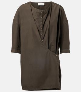 Хлопковый топ Lemaire, темно-коричневый