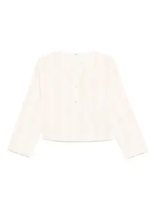 Укороченный топ с длинными рукавами CHLOÉ, розовый