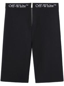 Off-White шорты с логотипом, черный