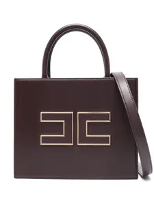 Маленькая сумка-тоут с тисненым логотипом Elisabetta Franchi, красный