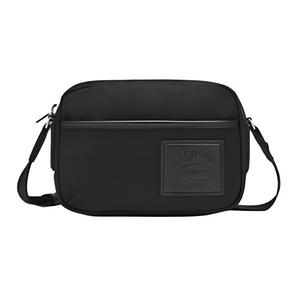 LACOSTE Сумка через плечо из комбинированного материала мужская черно-коричневая, Black