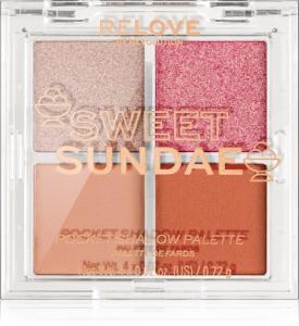 Палитра теней для век Revolution Relove Pocket Palette, Sweet Sundae 4× 0,72 g