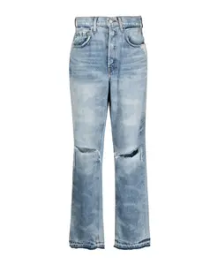 Kate прямые рваные джинсы Cotton Citizen, синий