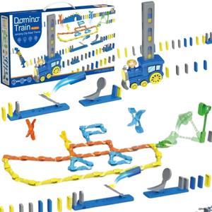 Поезд Локомотив Поезд Укладка Домино Игрушечные блоки Игра для детей Import ProNice