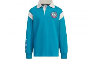 Футболка поло X FEIFEI RUAN FW23 Водяная утка зеленый Детские Adidas Originals, Морская волна