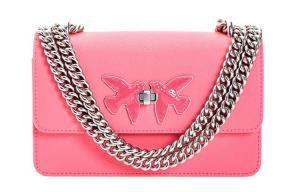 Кожаная сумка через плечо из коровьей кожи, Bird Bag, повседневная сумка-кроссбоди для женщин розовая PINKO