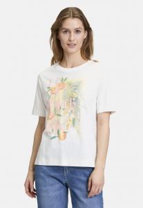 Футболка с принтом MIT RUNDHALSAUSSCHNITT Cartoon, белый