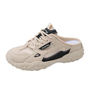 SUPEREDGE Кожаные стеганые устойчивые к истиранию закрытые тапочки женские черные, цвет Black