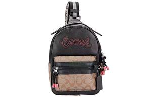 COACH Женская средняя сумка через плечо из искусственной кожи с канвасом