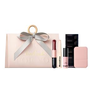 Бантовая ручная коробка, набор для макияжа легко растушевываемый глянцевый блеск для губ натуральный набор из 5 предметов Mooekiss