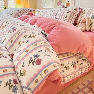 Disney Пододеяльник 220х240 см, зимний утепленный, флис Horn Flower High-Weight Milk Fleece