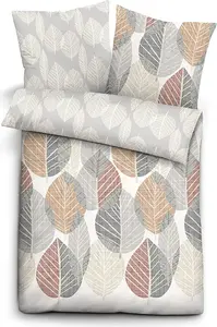 Двустороннее постельное белье , натуральное серебро, 1x 135x200 см + 1x 80x80 см Biberna