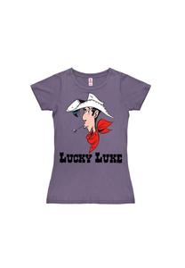 Новая футболка для девочек Lucky Luke — портрет LOGOSHIRT, лавандовый