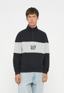 Толстовка GAP LOGO HALF ZIP, Moonless Night/Black
