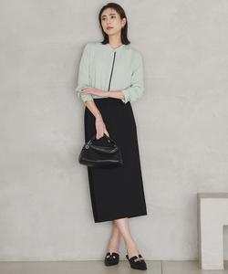 Узкая юбка из трикотажа с кружевной отделкой