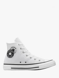Детские высокие кроссовки Chuck Taylor All Star на шнуровке Converse, White/Black