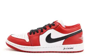 Jordan Air 1 устойчивые к истиранию кроссовки низкие баскетбольные винтаж unisex красный черный