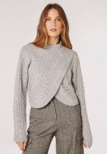 Джемпер Apricot CABLE CROPPED WRAP , Grey