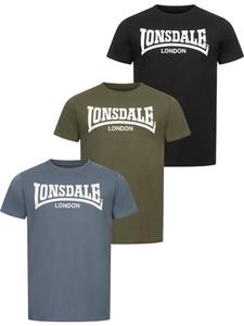 Футболка Hinstock Men's T-shirt Regular Fit, 3 пары черного цвета Lonsdale