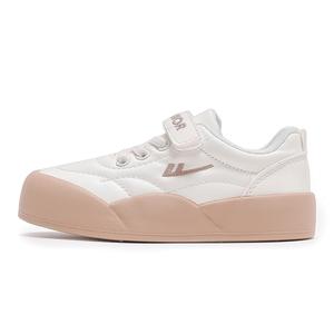 Детские кроссовки для скейтбординга с противоскользящим покрытием и износостойкостью WARRIOR, бежевый/коричневый