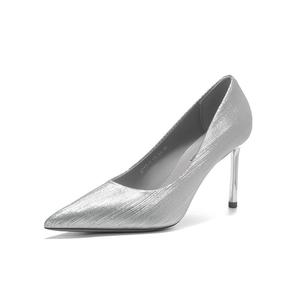 Туфли на тонком каблуке высотой 8,5 см для женщин HKCP, Silver