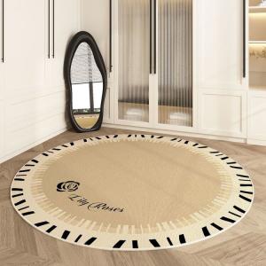 Budis Ковер круглый 60 см диаметр из велюра в винтажном стиле для гостиной/спальни, Weihe O17