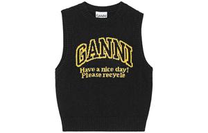 GANNI Женский черный топ Tank