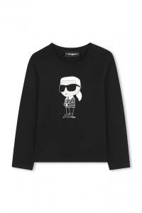 Детский лонгслив Karl Lagerfeld, черный