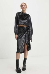 Велюровая юбка Answear Lab, черный