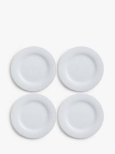 Фарфоровая обеденная тарелка Dine с каймой John Lewis, Set of 4, 28cm, White