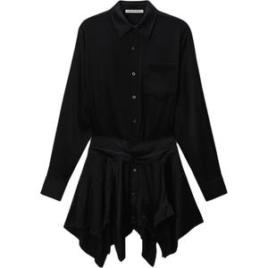Стилизованное платье-рубашка t by pre Alexander Wang, черный