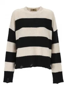 Полосатый свитер с эффектом состаренности Aniye By, нейтральный