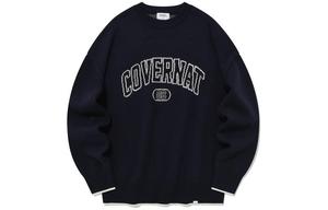COVERNAT Трикотажный свитер мужской темно-синий