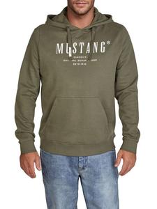 Пуловер Mustang Pullover Printed Hoodie Bennet, оливковый