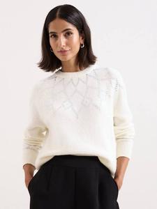 Свитер Abigail с пайетками в стиле Fair Isle Phase Eight, Winter White