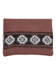 Шарф с геометрическим узором Ermanno Scervino, коричневый