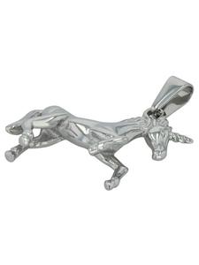 Adeliás Кулон для девочек - Кулон с единорогом из нержавеющей стали серебристого цвета