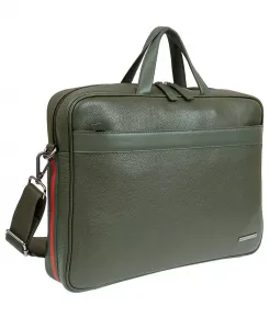 Портфель Hey Handsome 18 дюймов из натуральной кожи Pebble Grain Boarding Pass, серый